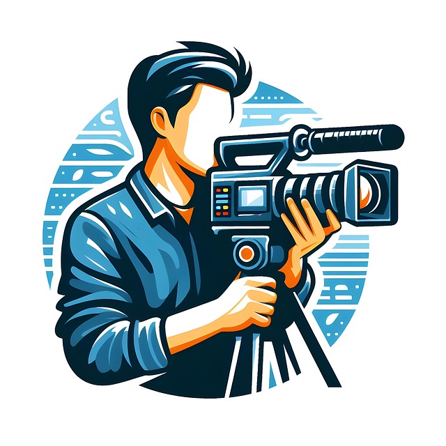 Free ai generated videographer camera illustration