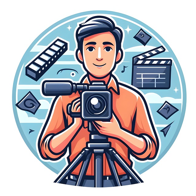 Free ai generated videographer camera illustration