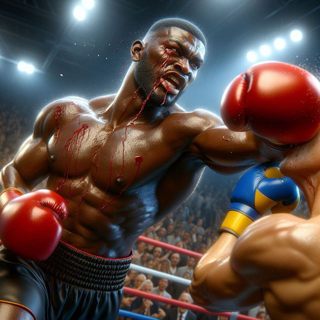Free ai generated boxer boxing match illustration