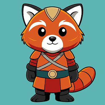 Ai Gerado, Panda Vermelho