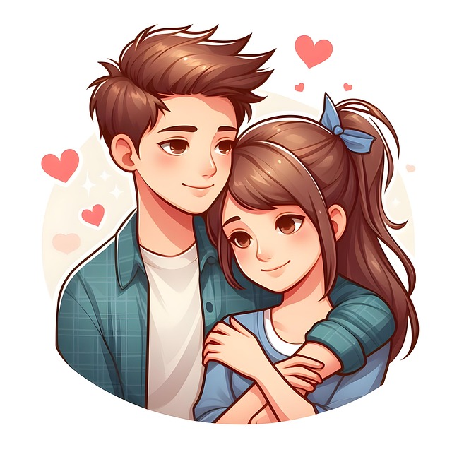 Free ai generated couple love illustration