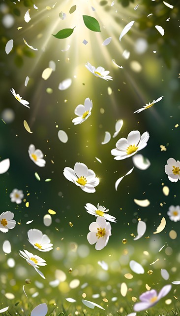 Ai Genereret, Hvid, Blomster, Blomstre