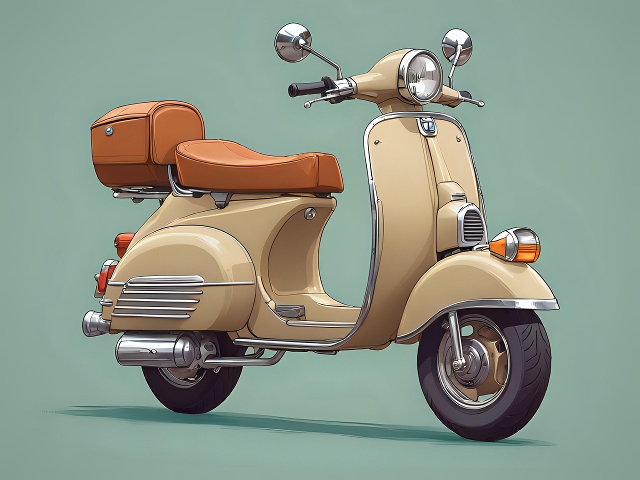 Download Scooter, Vespa, Moto. Royalty-Free Stock Illustration Image