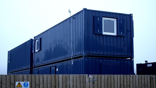 Büro, Container, Logistik, Konstruktion