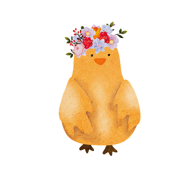 Free Chicken Flowers illustration and picture