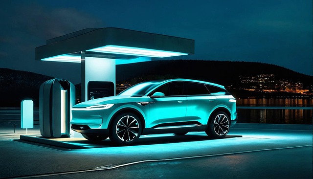 Free ai generated e car electric car illustration