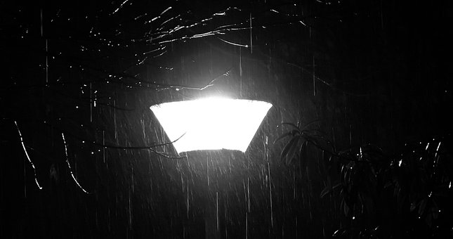 Luces, Oscuridad, Lluvia, Tormenta