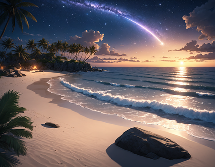 Free Ai Generated Beach illustration and picture