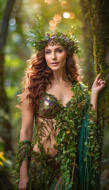 Free ai generated dryad fairy illustration