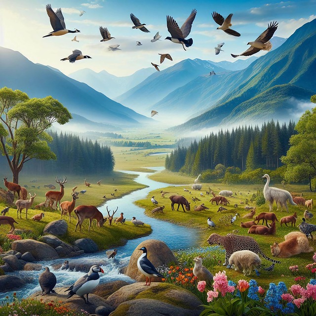 Ai Generado, Bosque, Animales, Río