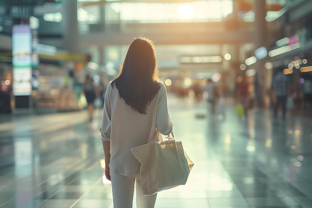 Free ai generated airport woman illustration