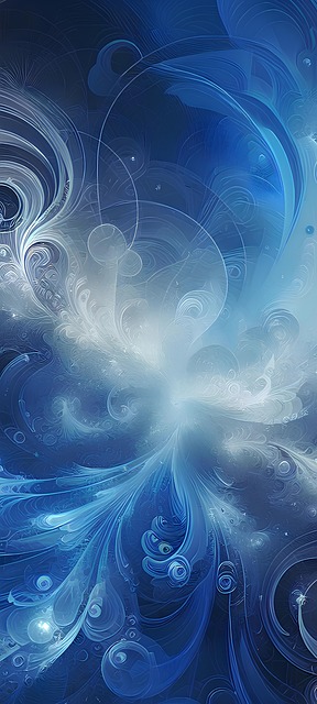Free abstract blue art illustration