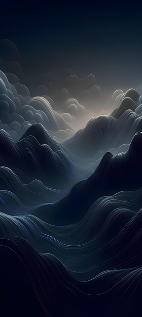 Free abstract art waves illustration