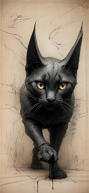 Free ai generated cat nature illustration