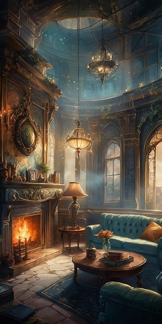 Free ai generated sitting room drawing room illustration