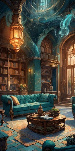 Free ai generated sitting room drawing room illustration