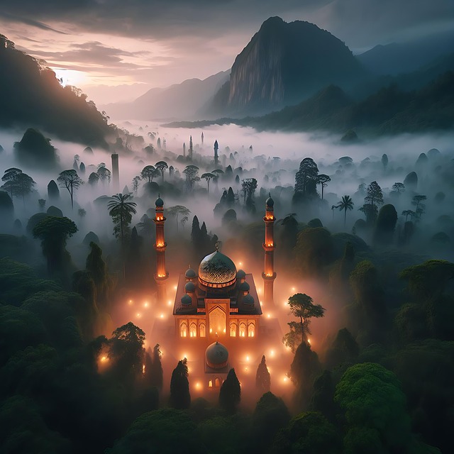 Free Ai Generated Mosque illustration and picture