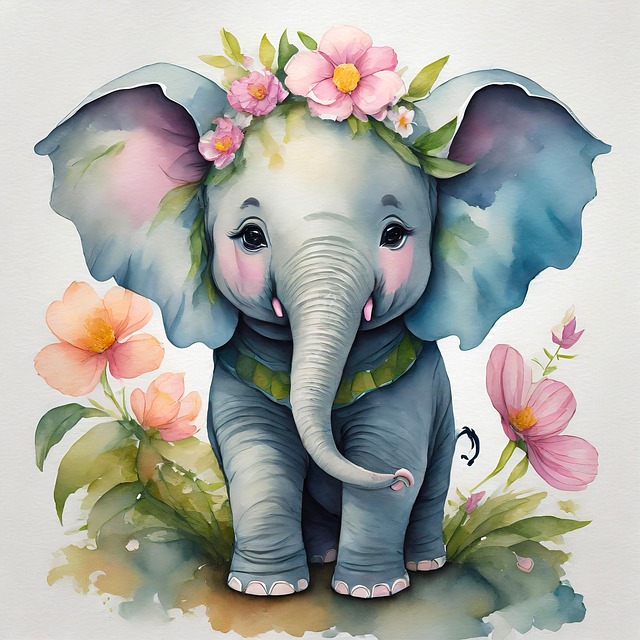Free Ai Generated Elephant illustration and picture