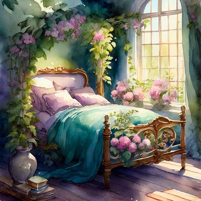 Free Ai Generated Bed illustration and picture