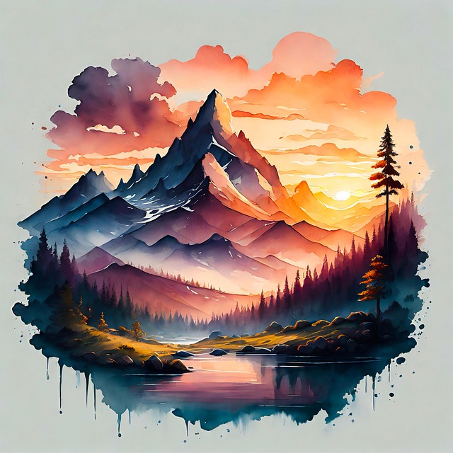 Free Ai Generated Mountains illustration and picture