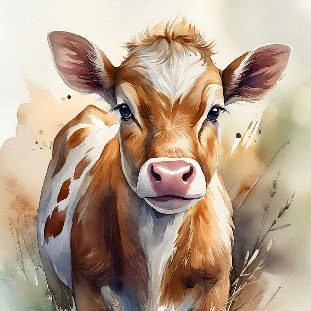 Free Ai Generated Cow illustration and picture