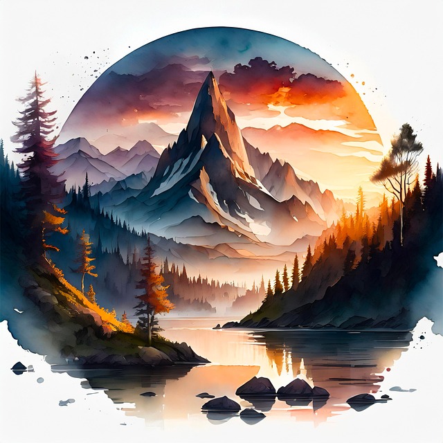 Free Ai Generated Mountains illustration and picture