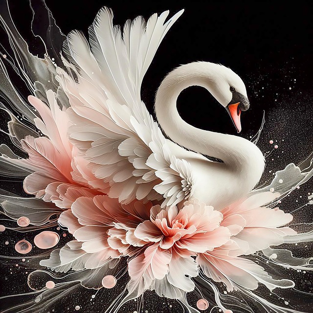 Free ai generated swan nature illustration