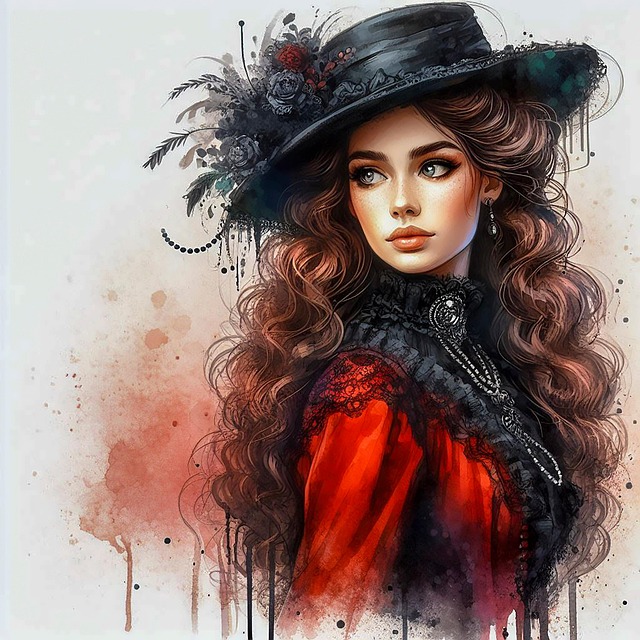 Free ai generated woman hat illustration