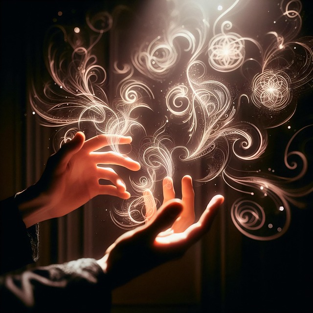 Free ai generated hands magic illustration