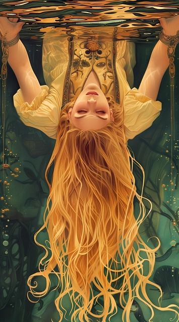 Free ai generated underwater woman illustration