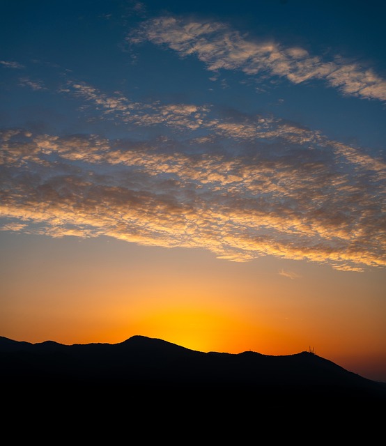Sonnenuntergang, Himmel, Ansicht