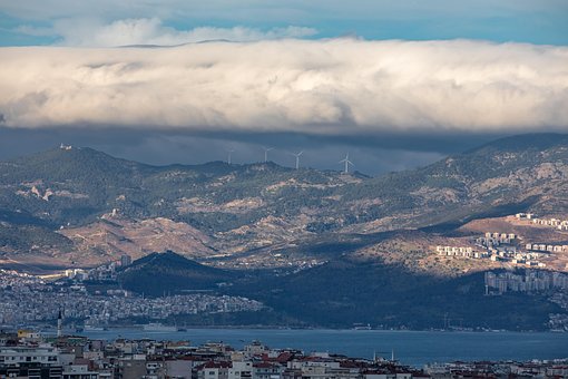 Izmir, Turkei, Himmel, Bewölkt, Meer