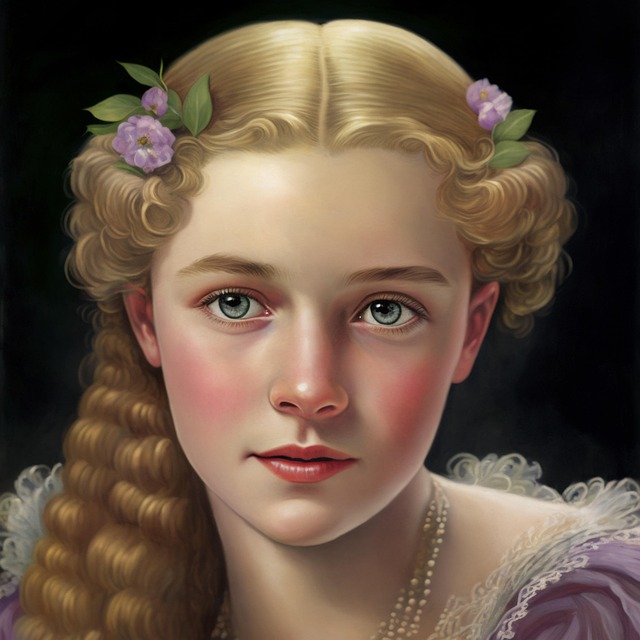 Free blonde young female illustration