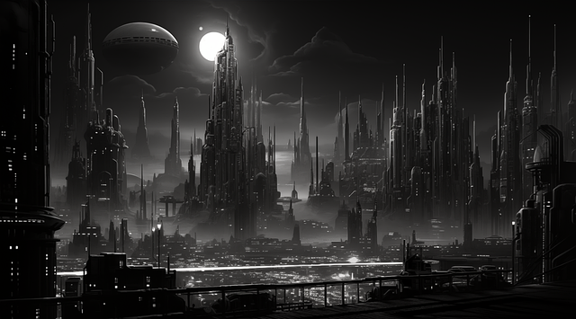 Free ai generated city planet illustration