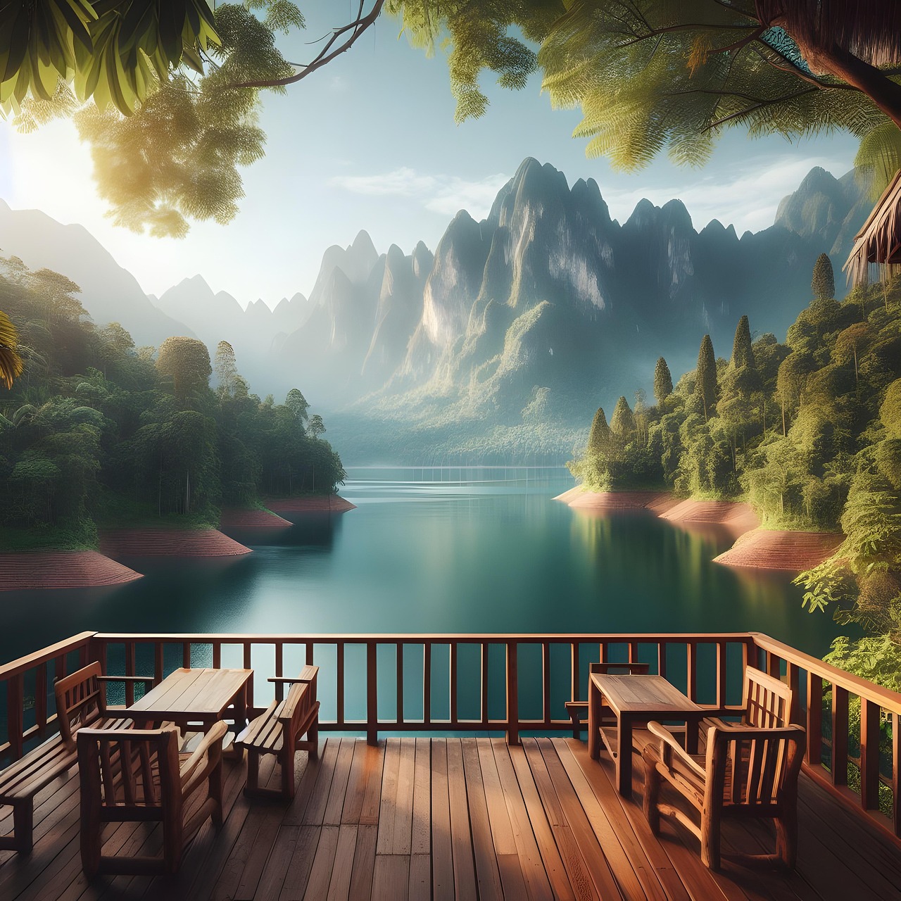 Ai产生的 阳台 湖 - Pixabay上的免费图片 - Pixabay