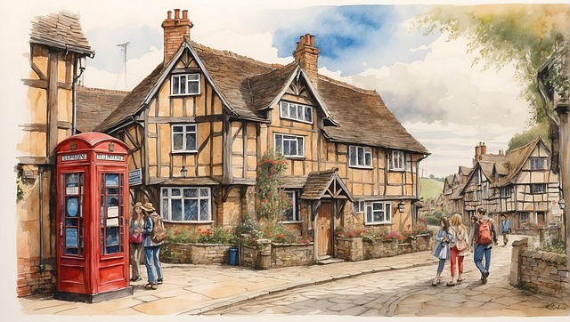 Free ai generated house half-timbered house illustration