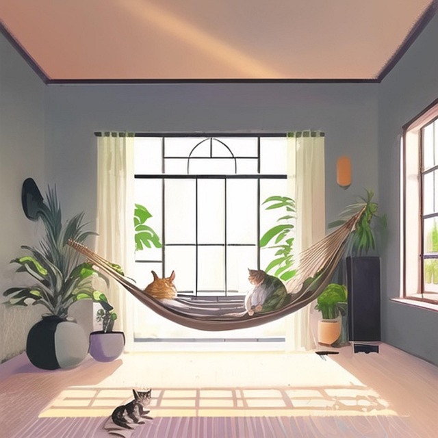 Cozy, Hammock, Sala De Plantas, Plantas