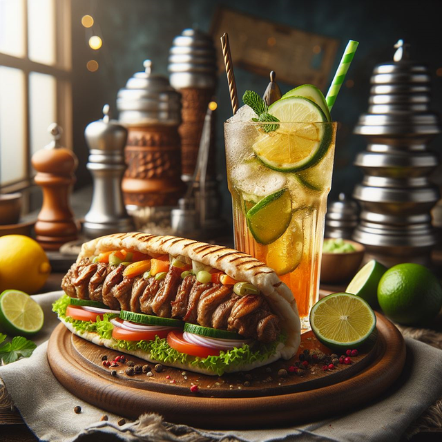 Free ai generated sandwich burger illustration