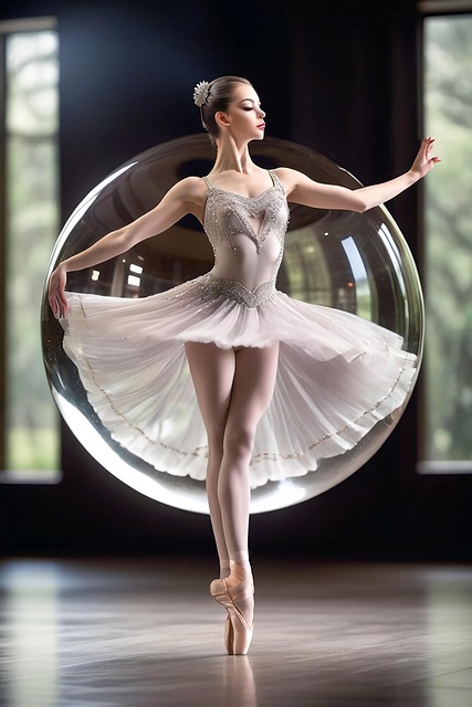 Free ai generated woman ballet illustration