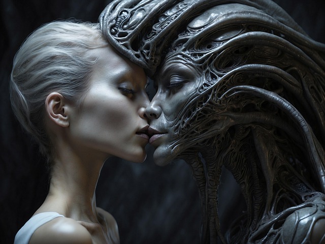 Download Ai Generated, Alien, Kiss. Royalty-Free Stock Illustration ...
