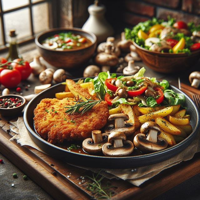 Free ai generated pork meal illustration