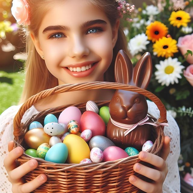 Free ai generated woman easter illustration
