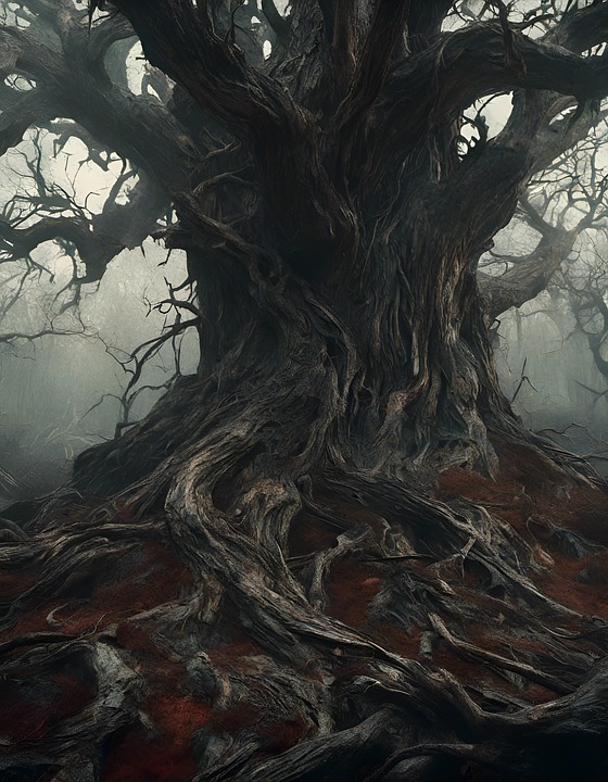 Ghostly Tree Download Ai Generated, Tree, Ghostly. Royalty-Free Stock Illustration ...