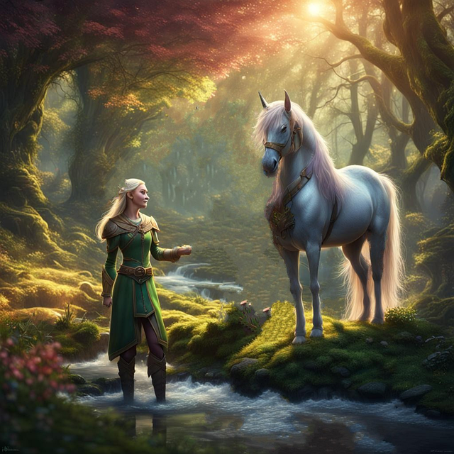 Free ai generated horse woman illustration