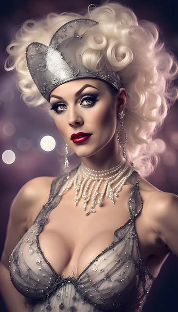Free ai generated woman burlesque illustration