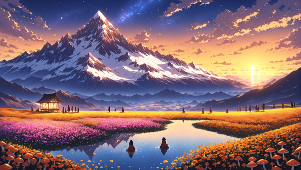 Free Ai Generated Lake illustration and picture