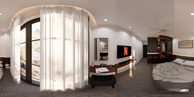 Free apartment hotel room illustration