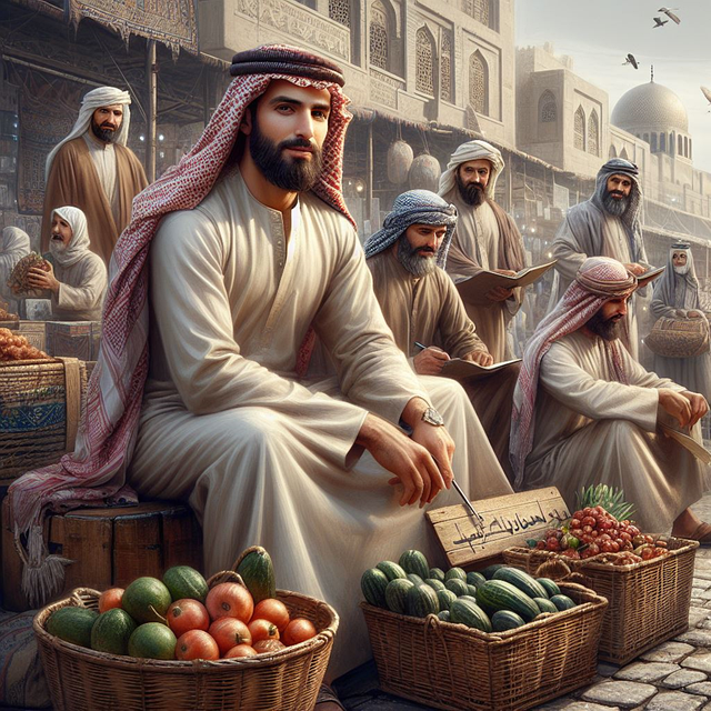 Free ai generated market shopping illustration