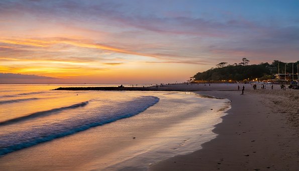 Ai Generert, Strand, Solnedgang, Natur
