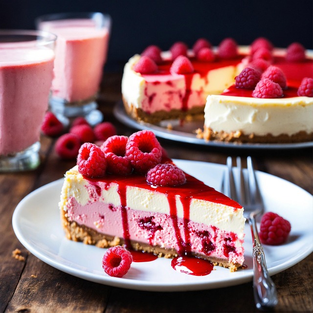 Free ai generated fruitcake raspberry illustration